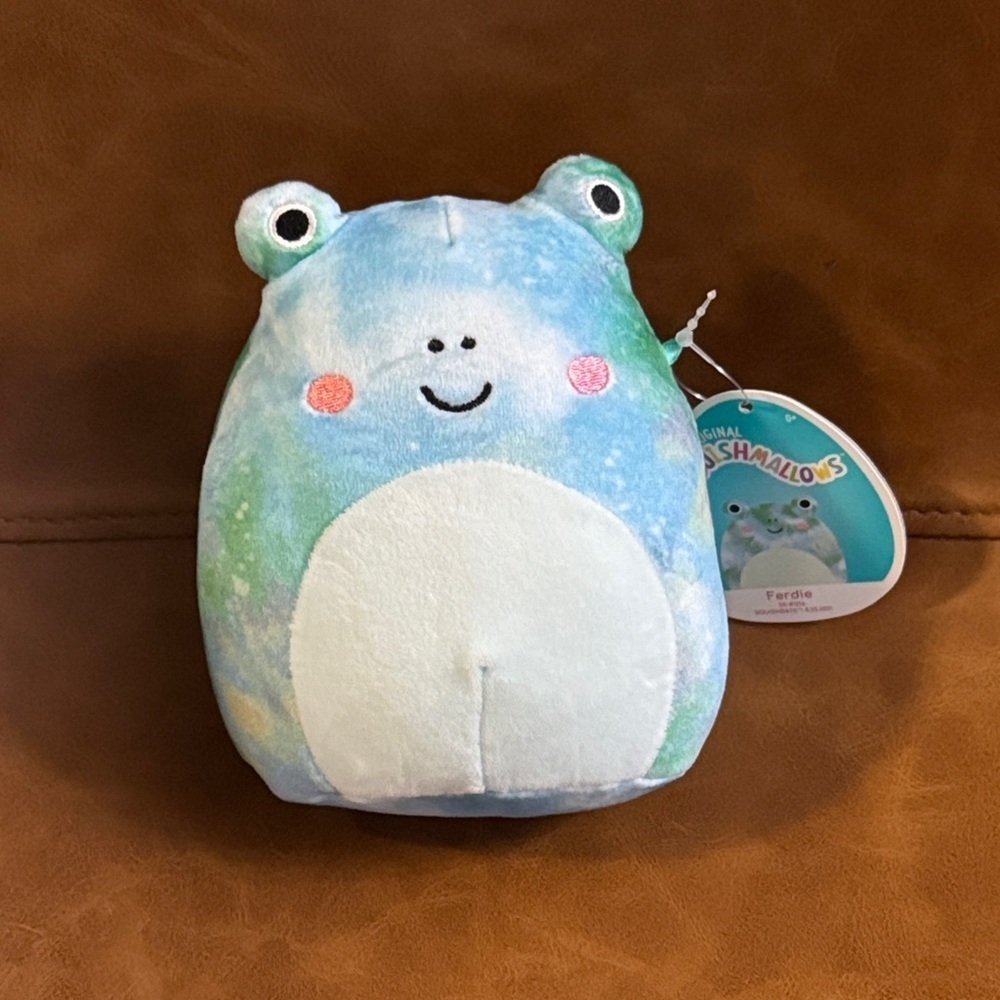 Ferdie 6” Squishmallows Multicolor Frog Plush
